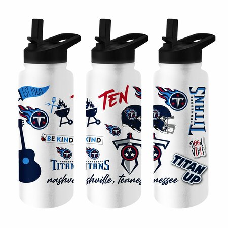 LOGO BRANDS Tennessee Titans 34oz Native Quencher Bottle 631-S34QB-63